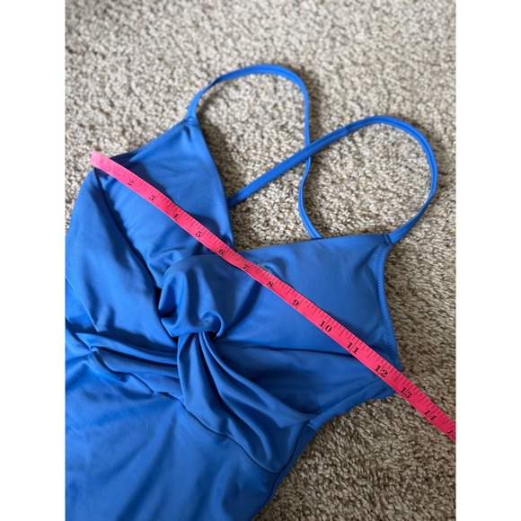 Aerie Braided One Piece Swimsuit Blue Criss Cross Sexy Cute Swimwear size S‎ - Picture 5 of 13